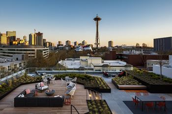 Rooftop deck with 180-degree views